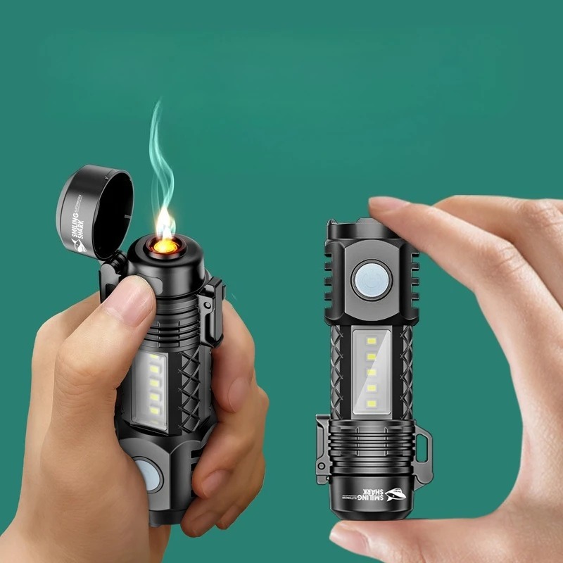 Outdoor Power Reno - Portable Led Powerful Flashlight Flameless Lighter,Usb