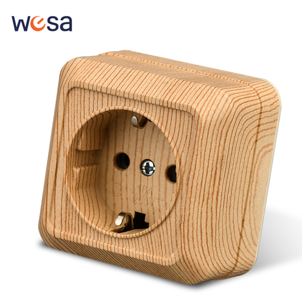 Outdoor Power Module - WESA Wood Wall Surface Socket Plug