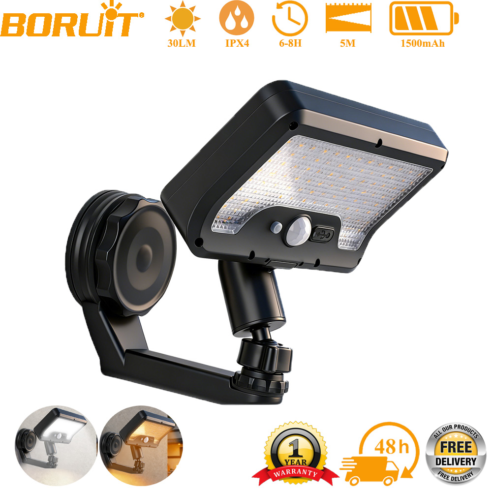 Outdoor Power Outlet Weatherproof - BORUiT Solar Clip-on Dual-use Motion Sensor