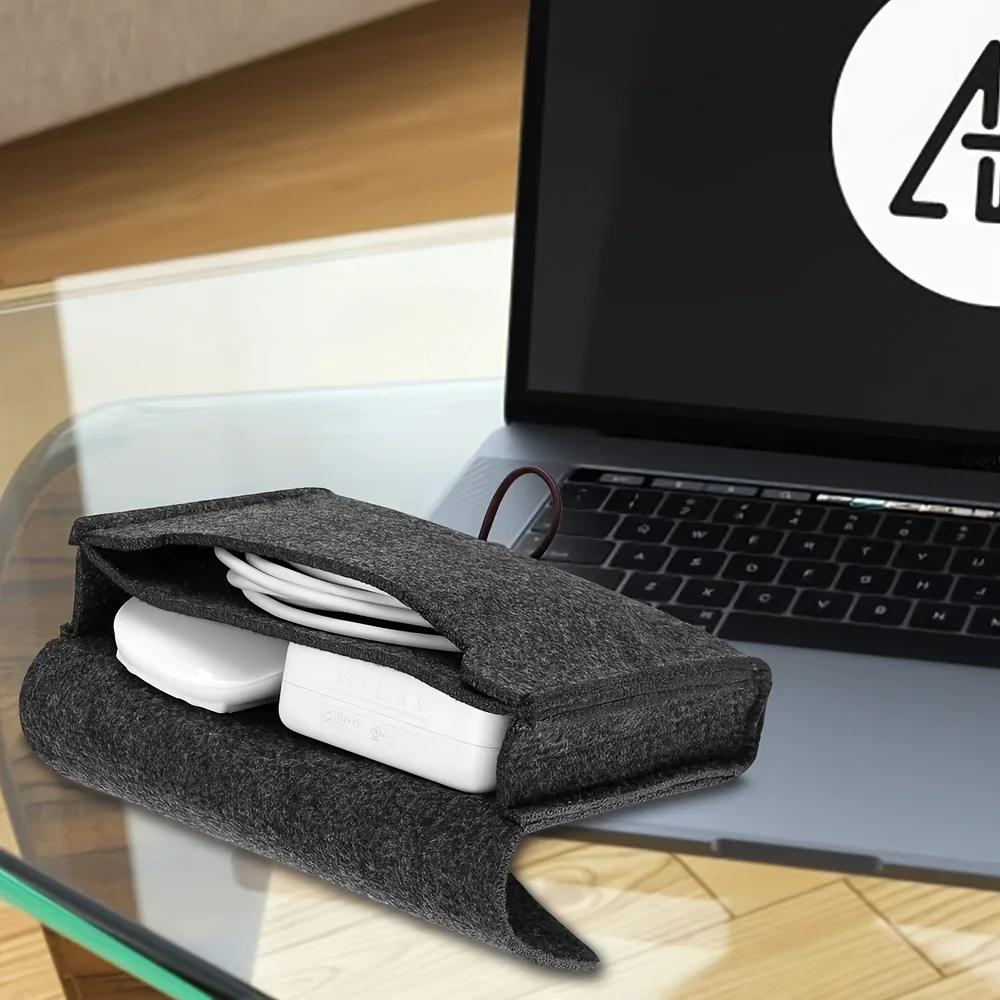 Outdoor Usb Power Adapter - Portable Felt Cable Organizer Case for