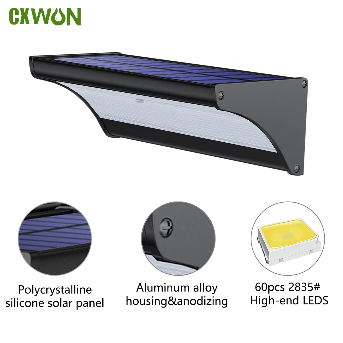 60/48Led Outdoor Solar Wall Li - Outdoor Power Outlet Weatherproof recension och pris