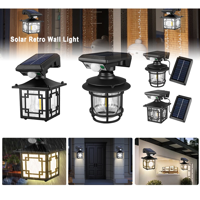 Retro Solar Outdoor Wall Lamp  - Outdoor Power Outlet Weatherproof recension och pris