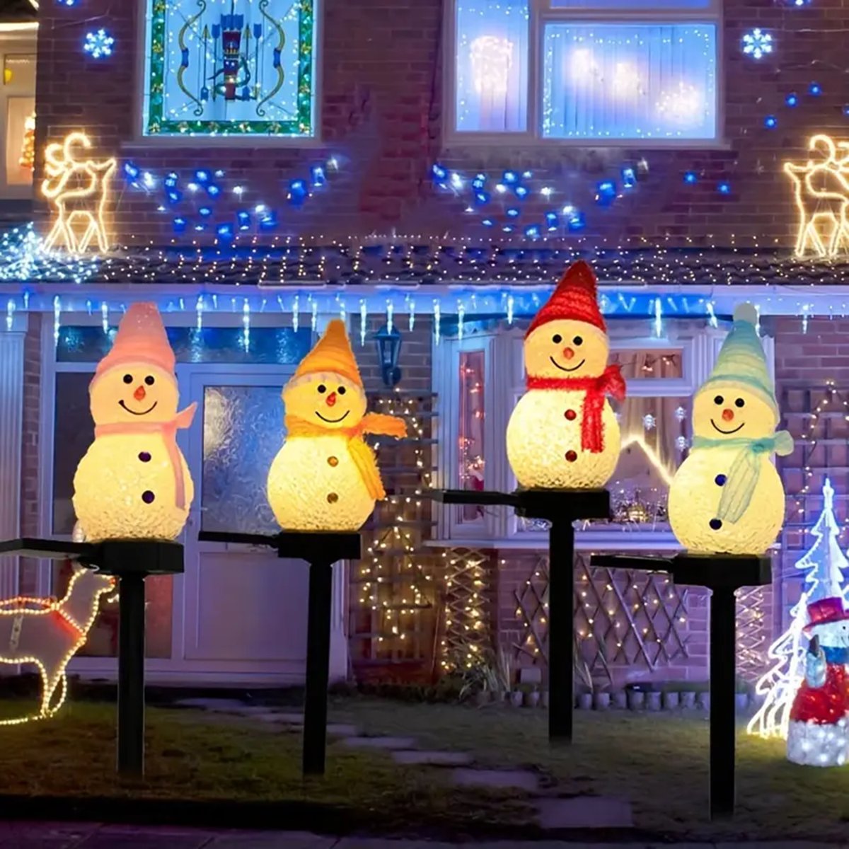 LED Snowman Solar Garden Light - Outdoor Power For Christmas Lights recension och pris