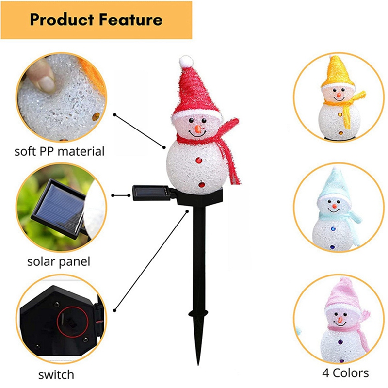 LED Snowman Solar Garden Light - Outdoor Power For Christmas Lights recension och pris