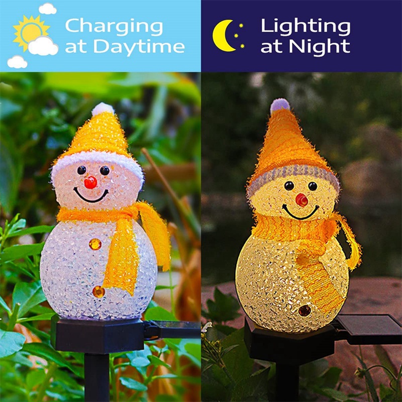 LED Snowman Solar Garden Light - Outdoor Power For Christmas Lights recension och pris