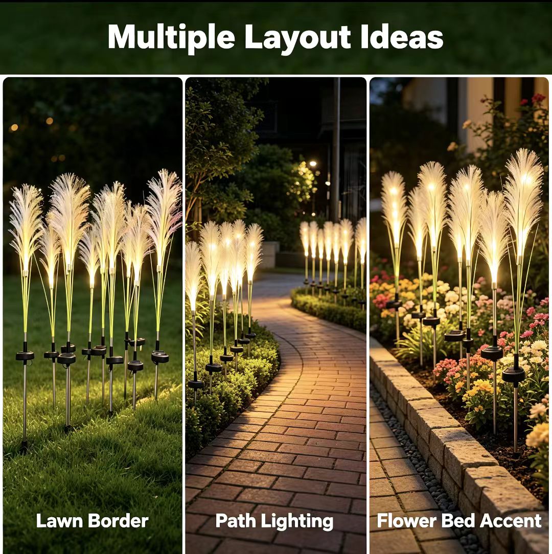 HTMCK LED Solar Garden Reed La - Outdoor Power For Christmas Lights recension och pris