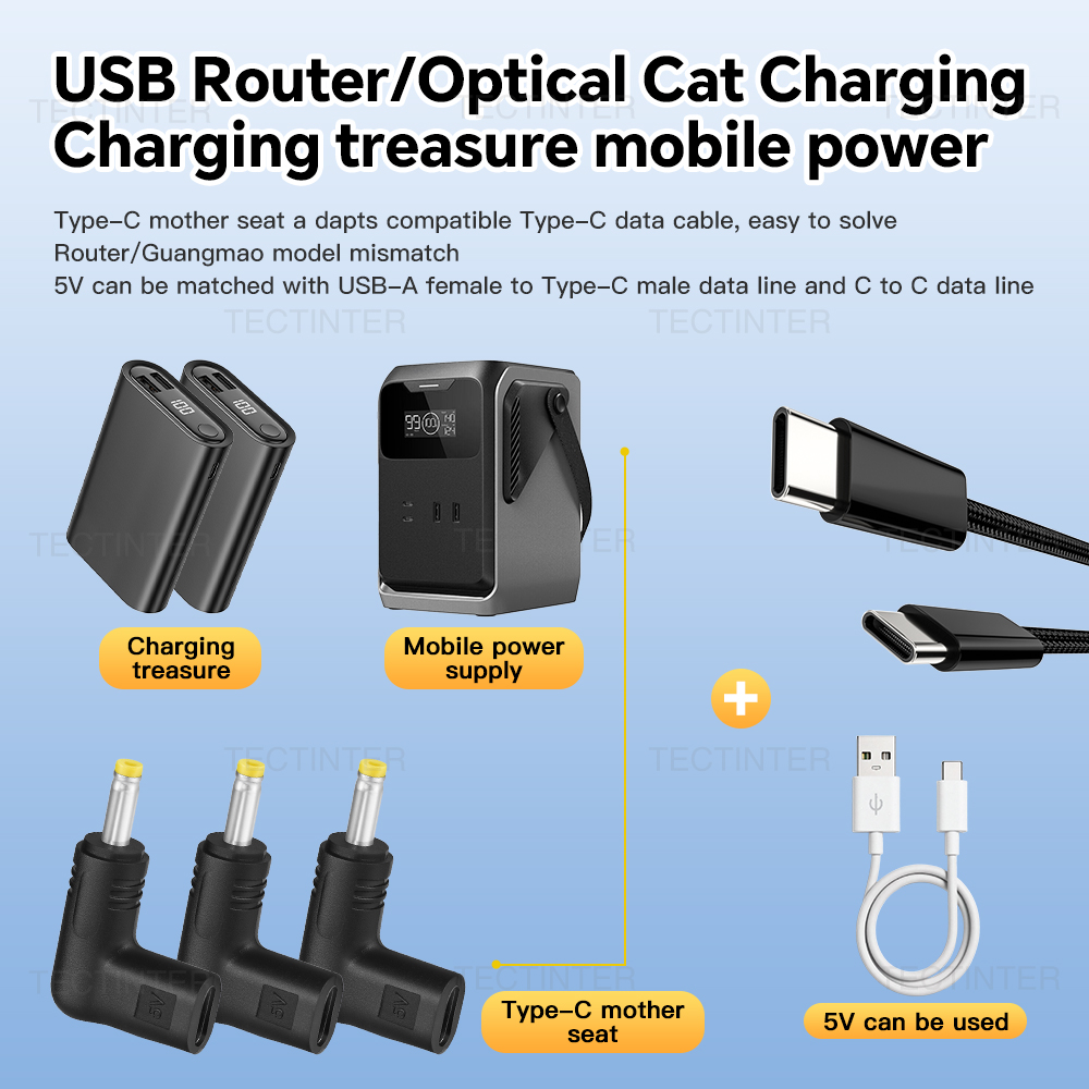 Type-C to DC 5V Power Charge C - Outdoor Usb Power Adapter recension och pris