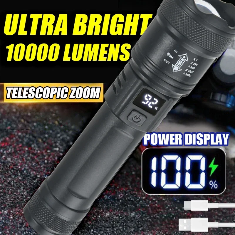 9900LM Powerful LED Flashlight - Outdoor Power Reno recension och pris