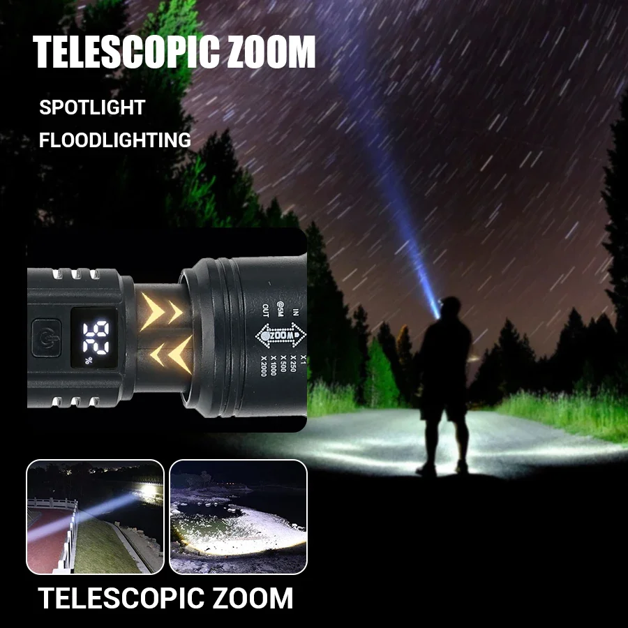 9900LM Powerful LED Flashlight - Outdoor Power Reno recension och pris