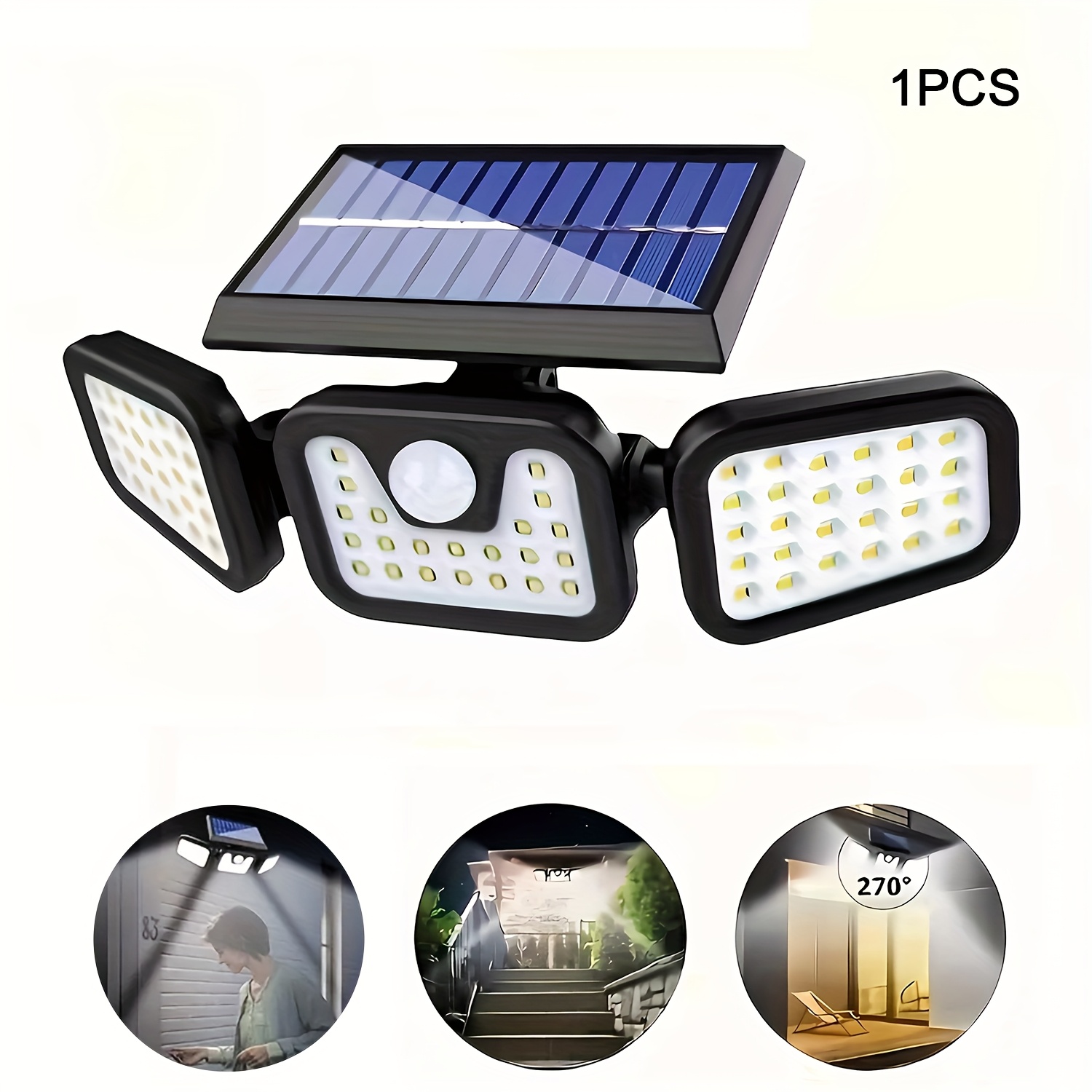 74 LED Solar Powered Motion Se - Outdoor Power Outlet Weatherproof recension och pris