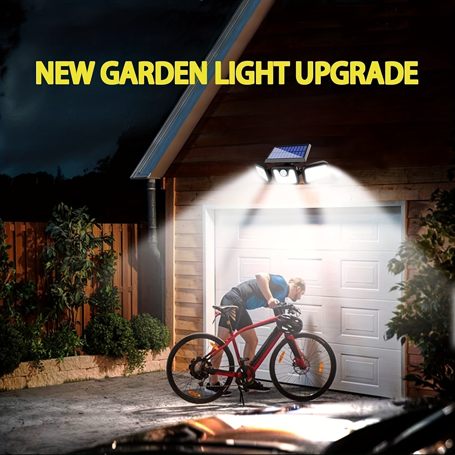 74 LED Solar Powered Motion Se - Outdoor Power Outlet Weatherproof recension och pris