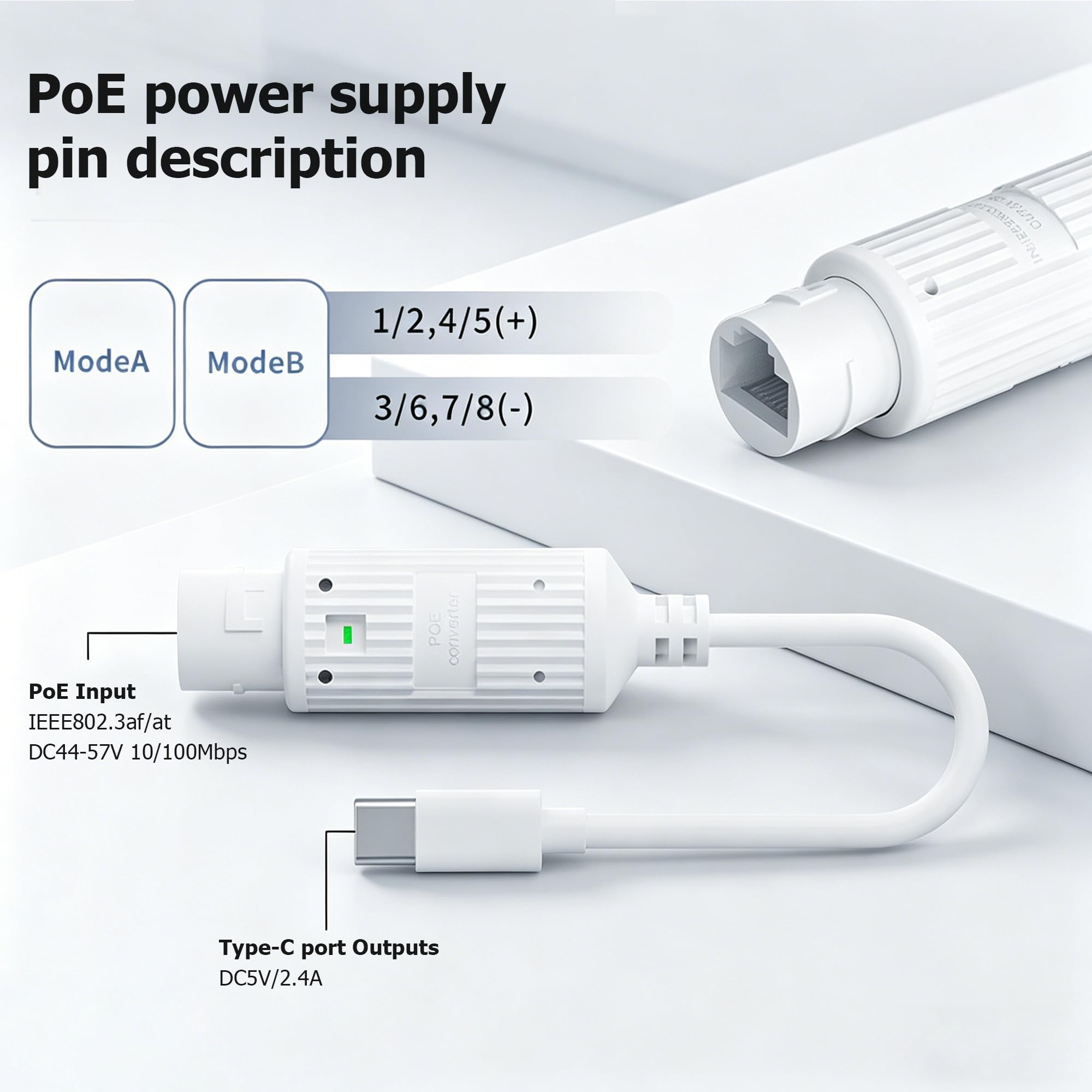 POE to USB-C Power Converter O - Outdoor Usb Power Adapter recension och pris