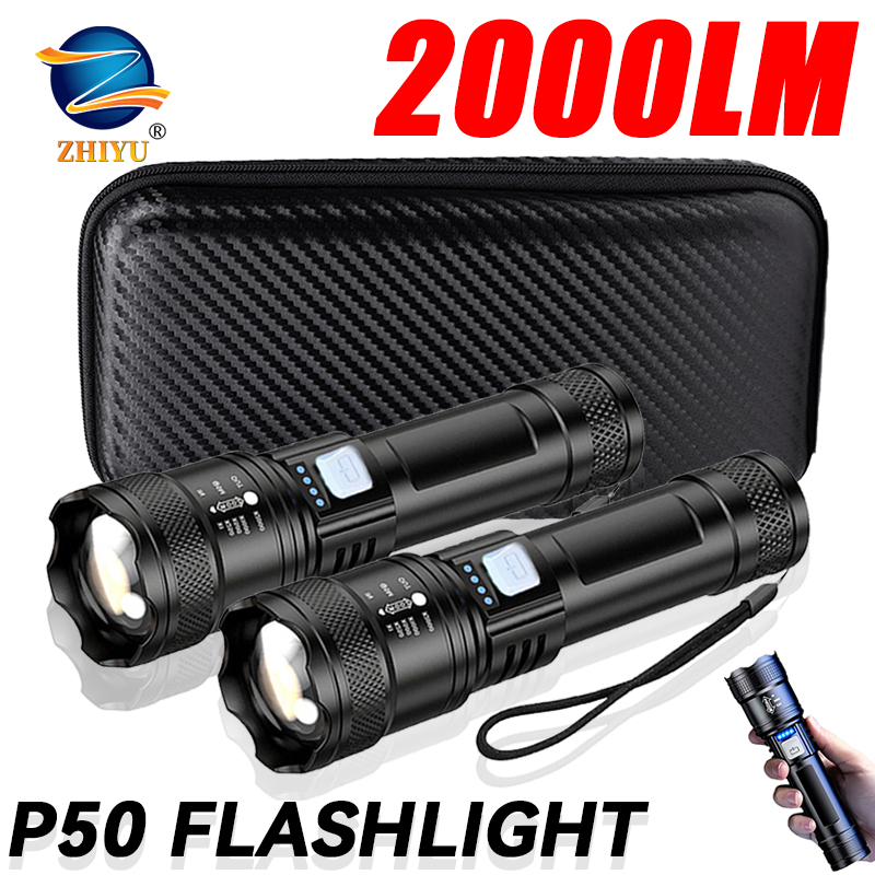 Tactical LED Flashlight 2000LM - Outdoor Power Reno recension och pris
