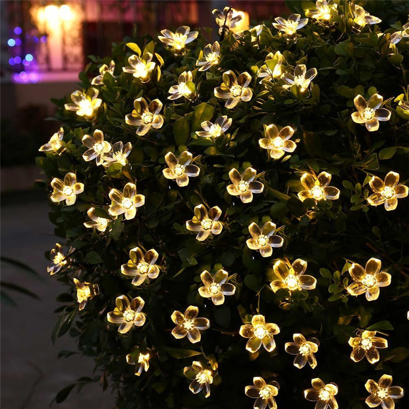 5m 7m 12m 22m Peach Flower Sol - Outdoor Power For Christmas Lights recension och pris