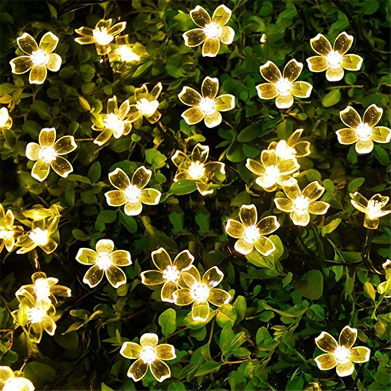 5m 7m 12m 22m Peach Flower Sol - Outdoor Power For Christmas Lights recension och pris