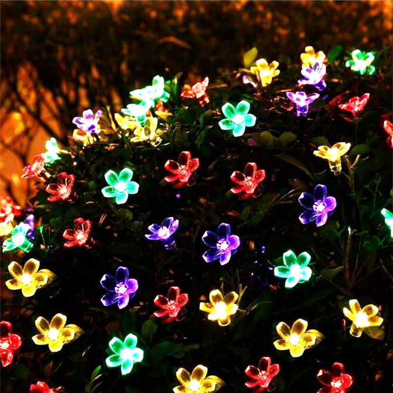 5m 7m 12m 22m Peach Flower Sol - Outdoor Power For Christmas Lights recension och pris